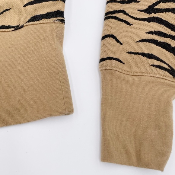 Madewell Crop Sweatshirt in Tiger Stripe AF979 Long Sleeves Cropped Fit Size XS - Picture 8 of 10